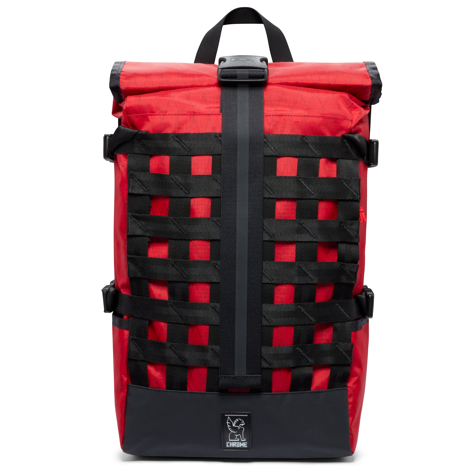 Barrage cargo backpack in red x fabric front view #color_red x