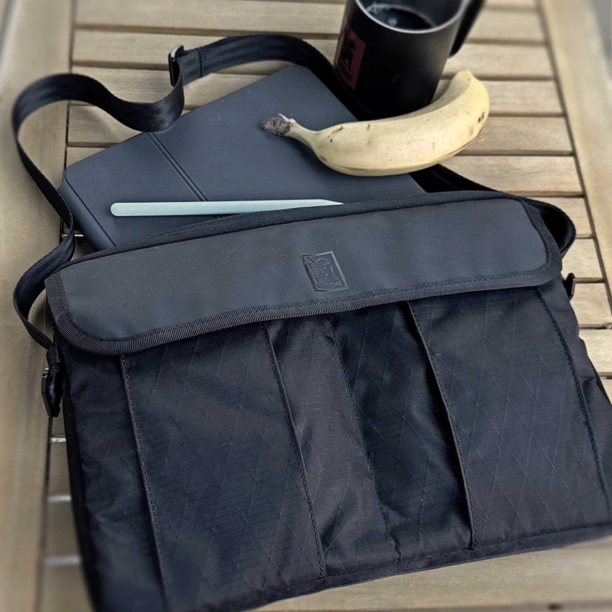 Black Laptop bag that can hold an iPad