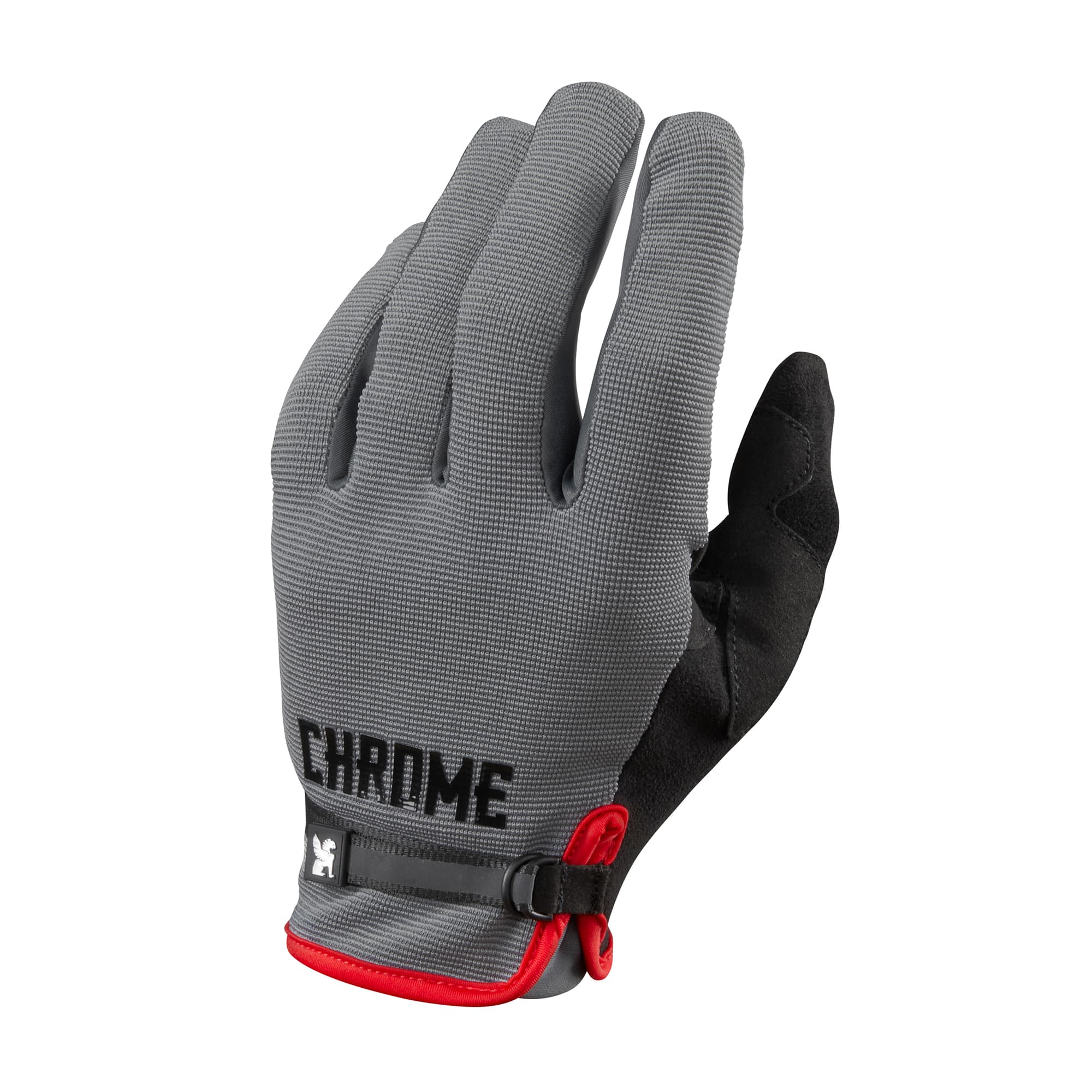 Chrome Cycling Gloves in grey #color_grey/black
