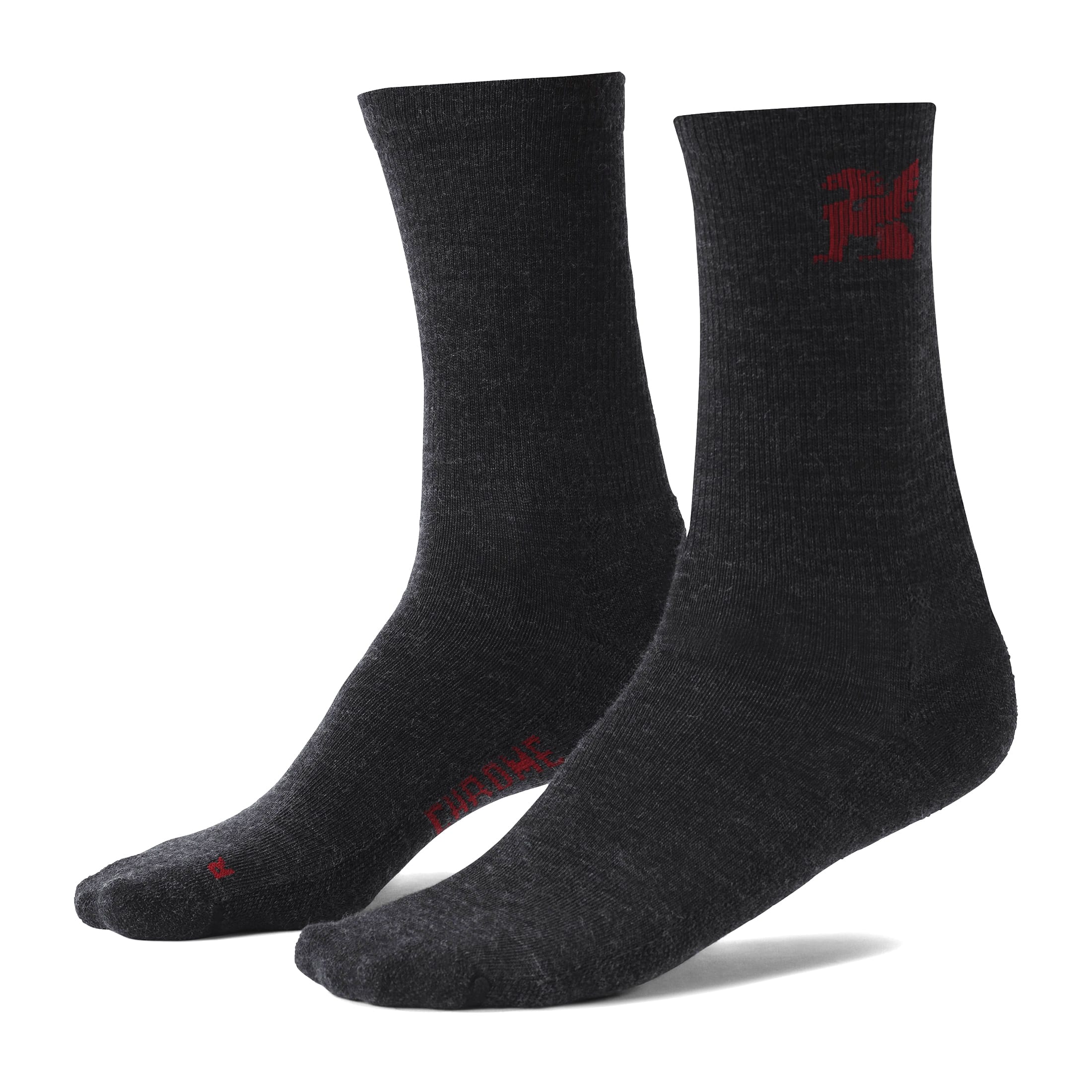Merino Wool Crew Socks in dark grey #color_charcoal