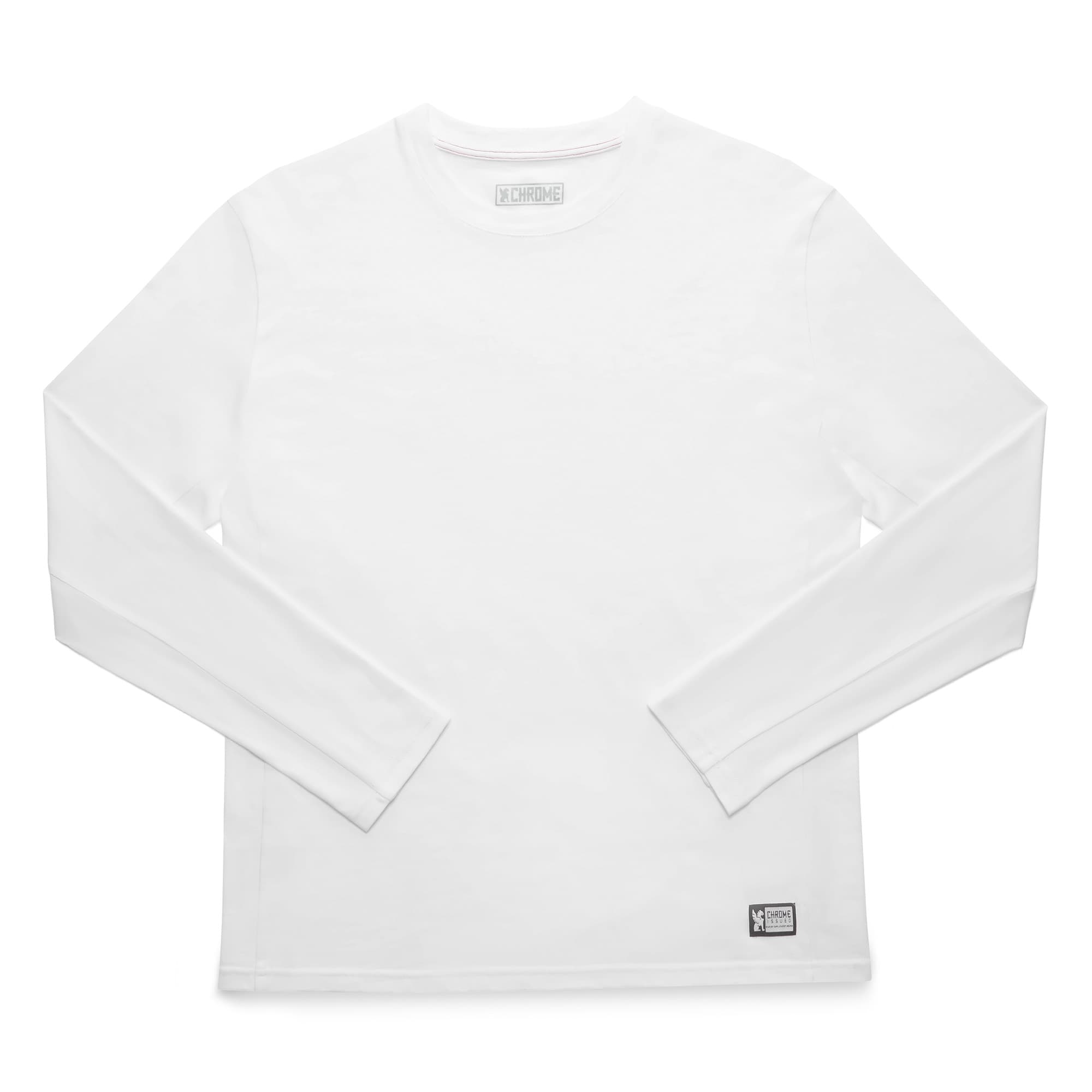 Men's Chrome basics long sleeve T-shirt in white #color_white