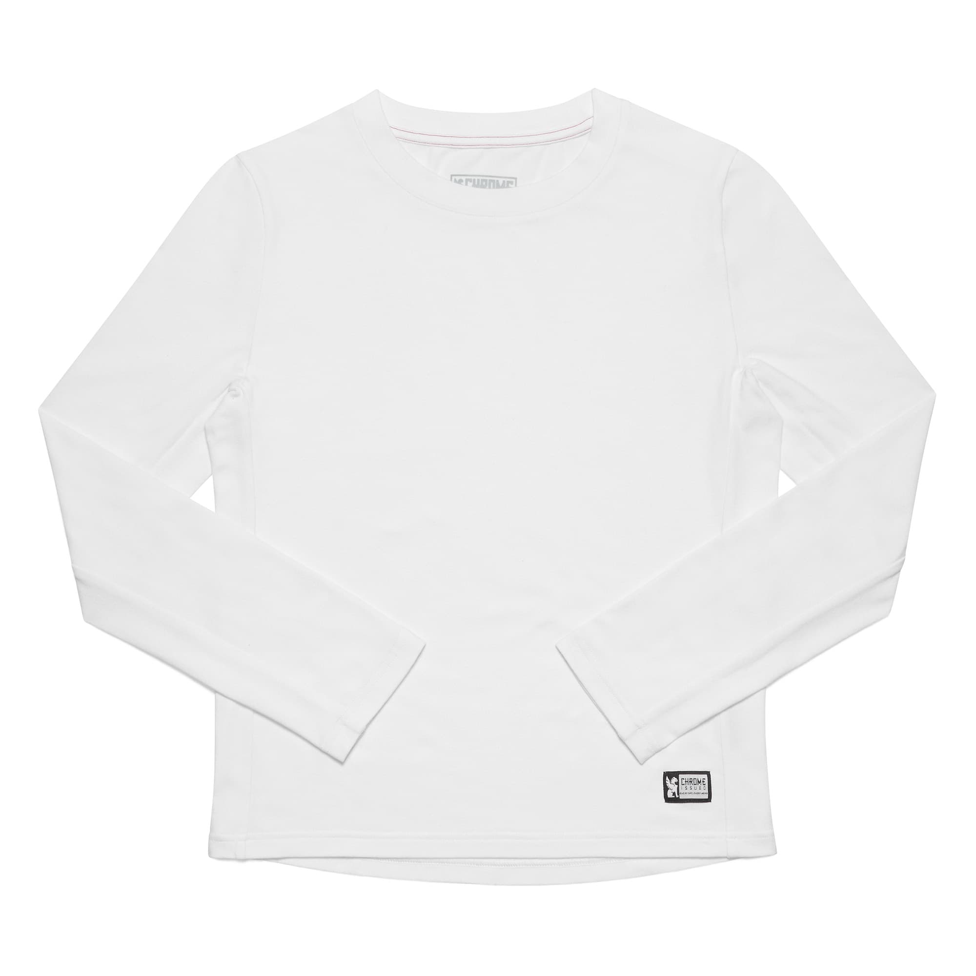 Women's Chrome basics T-Shirt white long sleeve #color_white