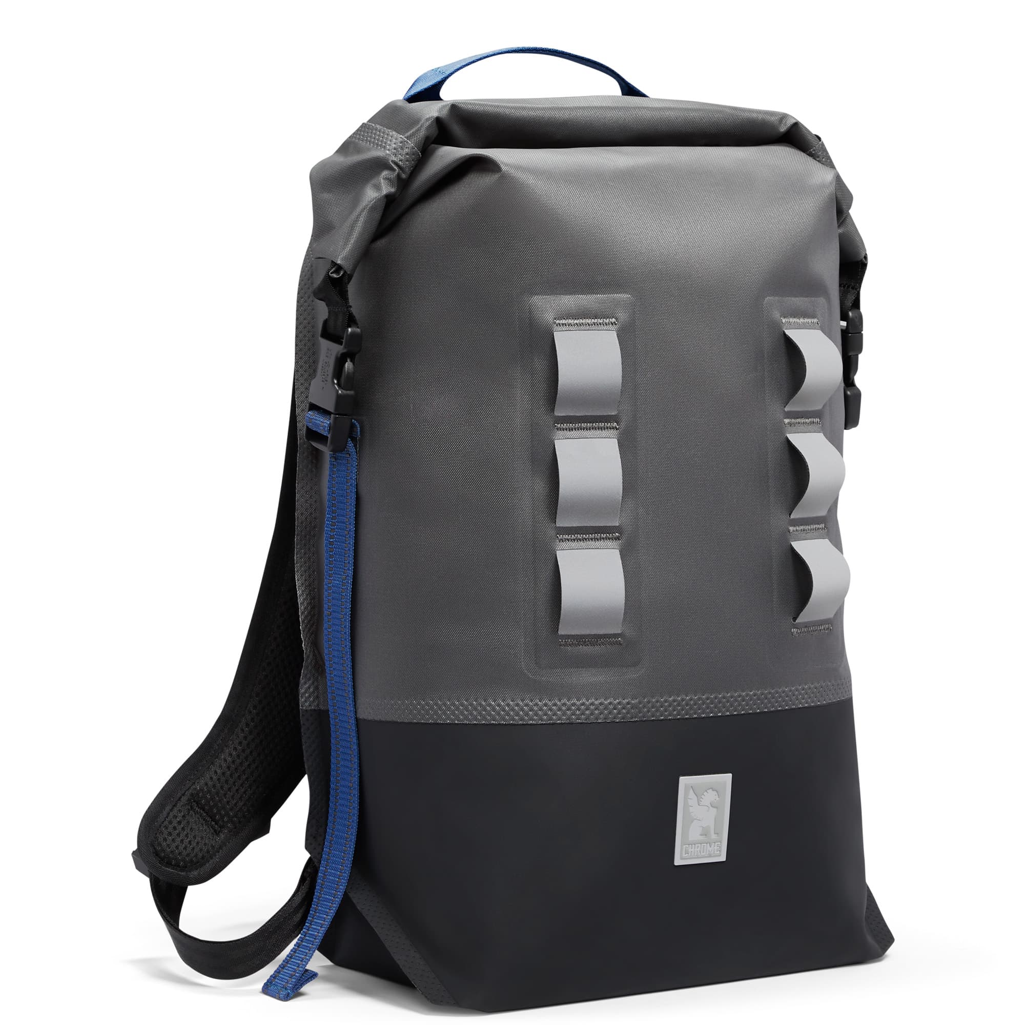 Waterproof 20L highly reflective backpack in grey #color_fog