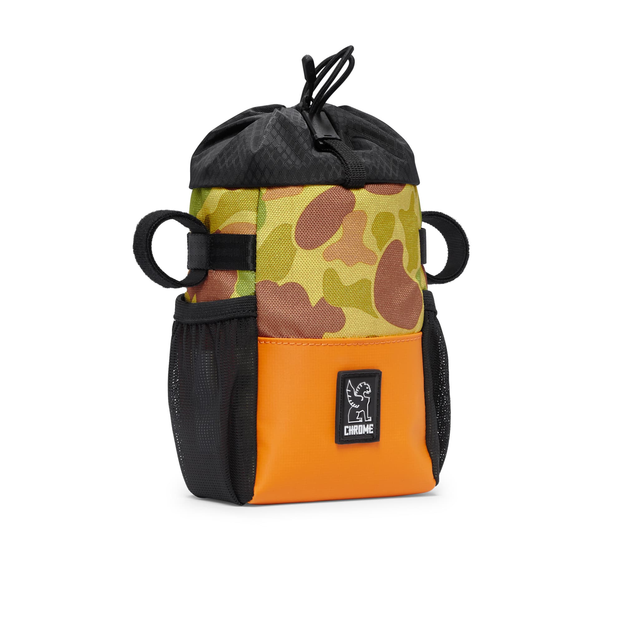 On bike Feed Bag in duck camo #color_duck camo