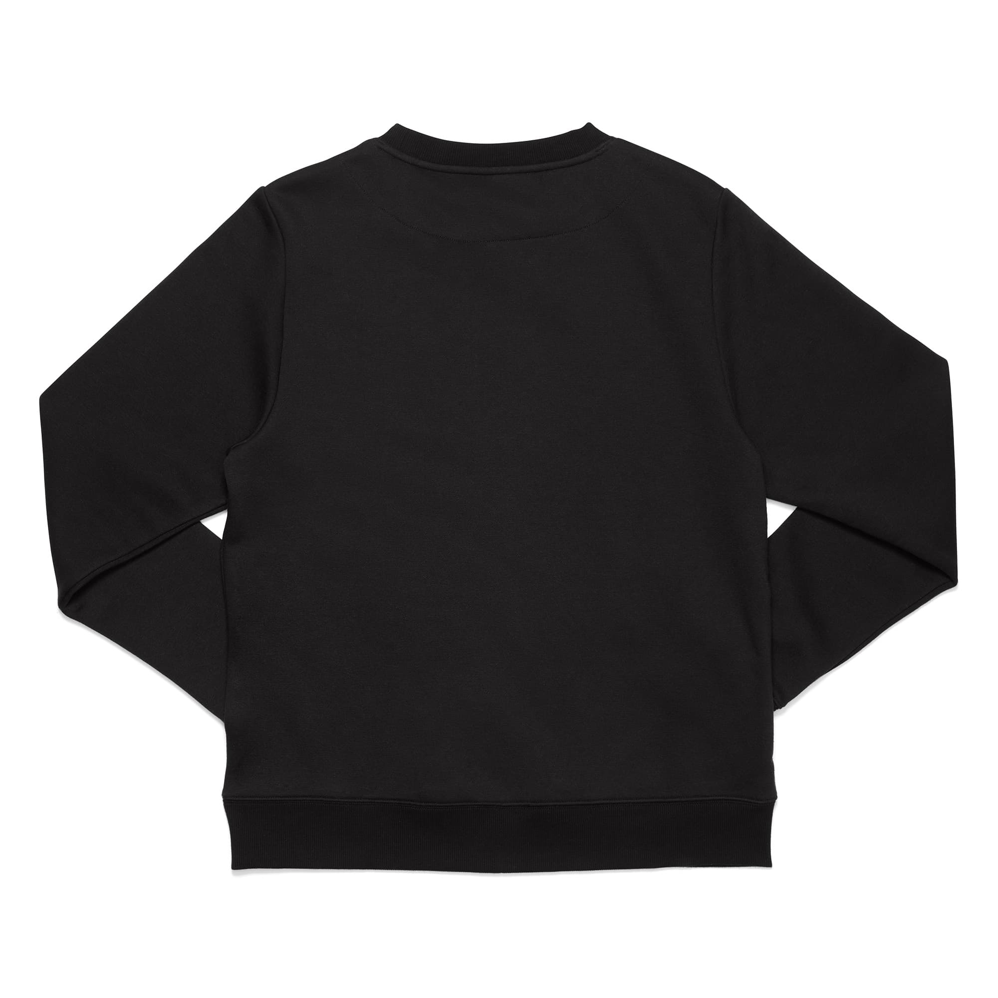 Fleece Crewneck Sweatshirt back view #color_black