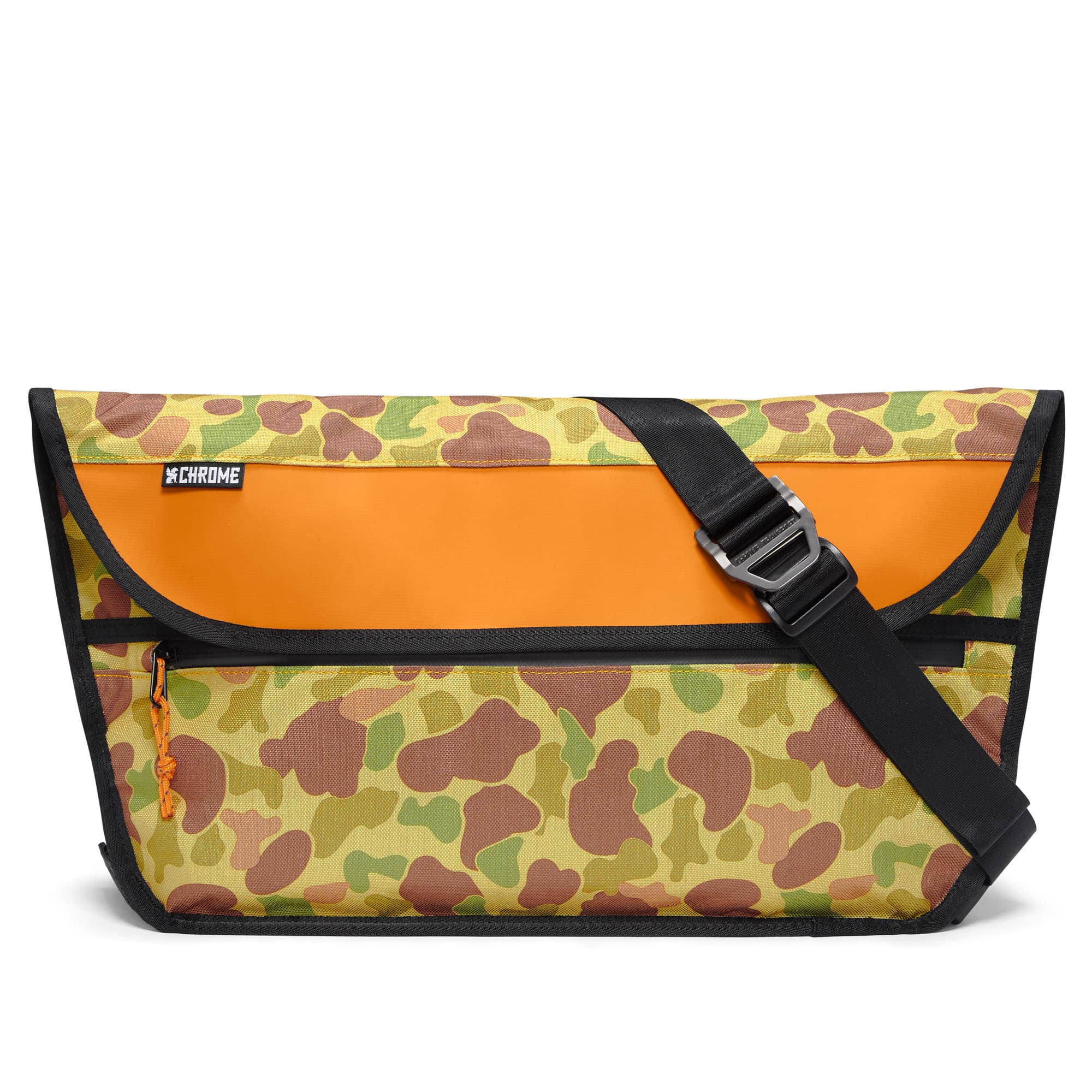 Simple Messenger 15L in duck camo full on front view #color_duck camo