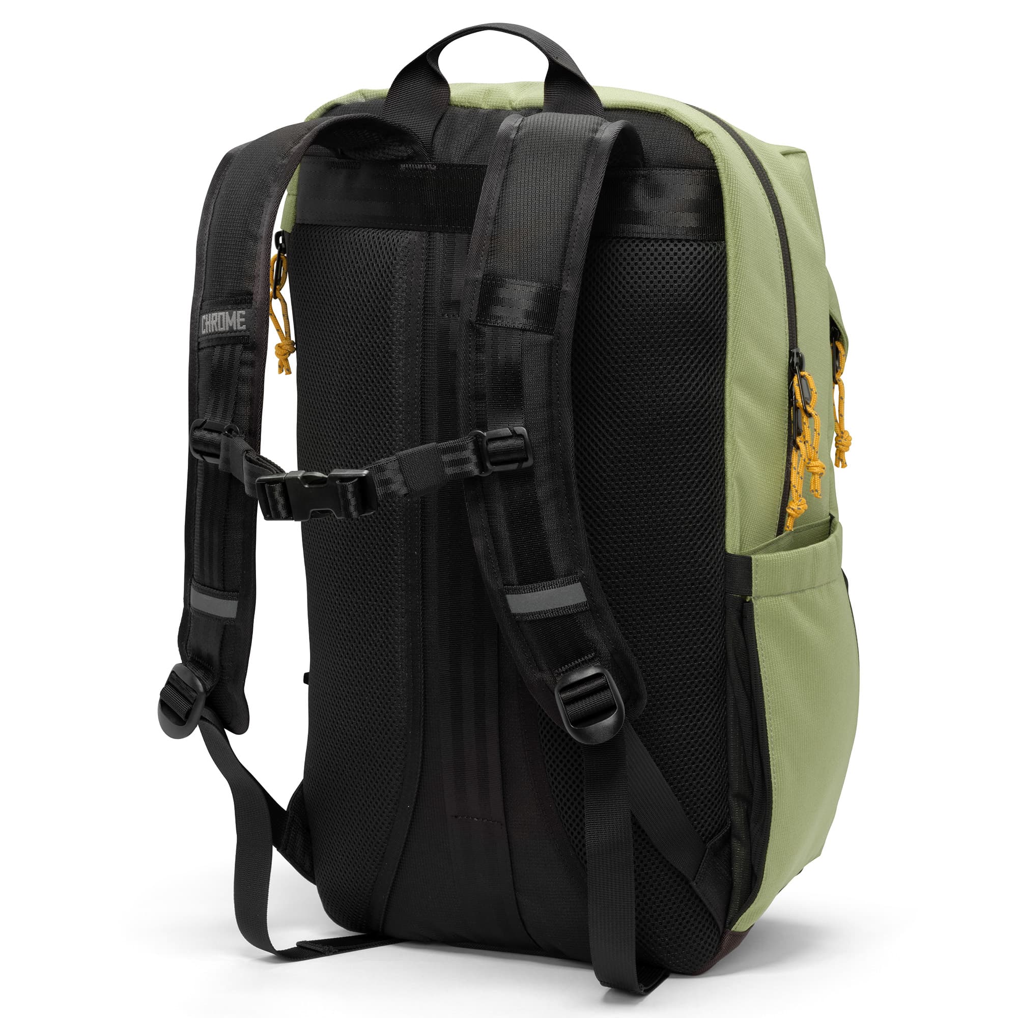 Ruckas 23L Backpack in green harness detail #color_oil green