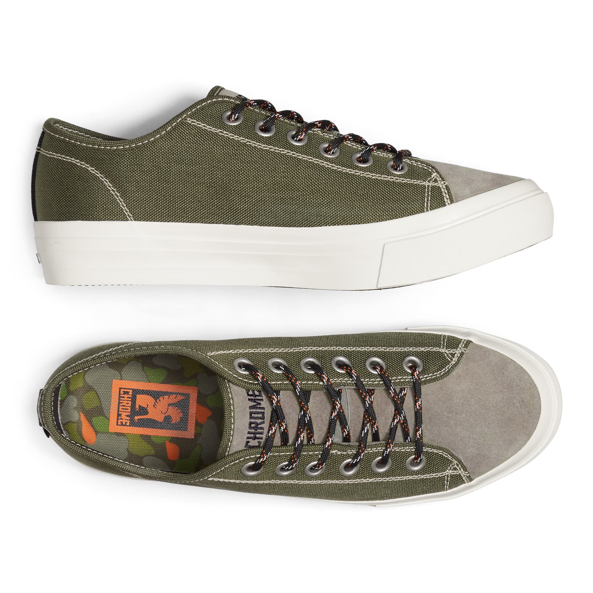 Kursk all weather sneaker in green inside view #color_olive forest