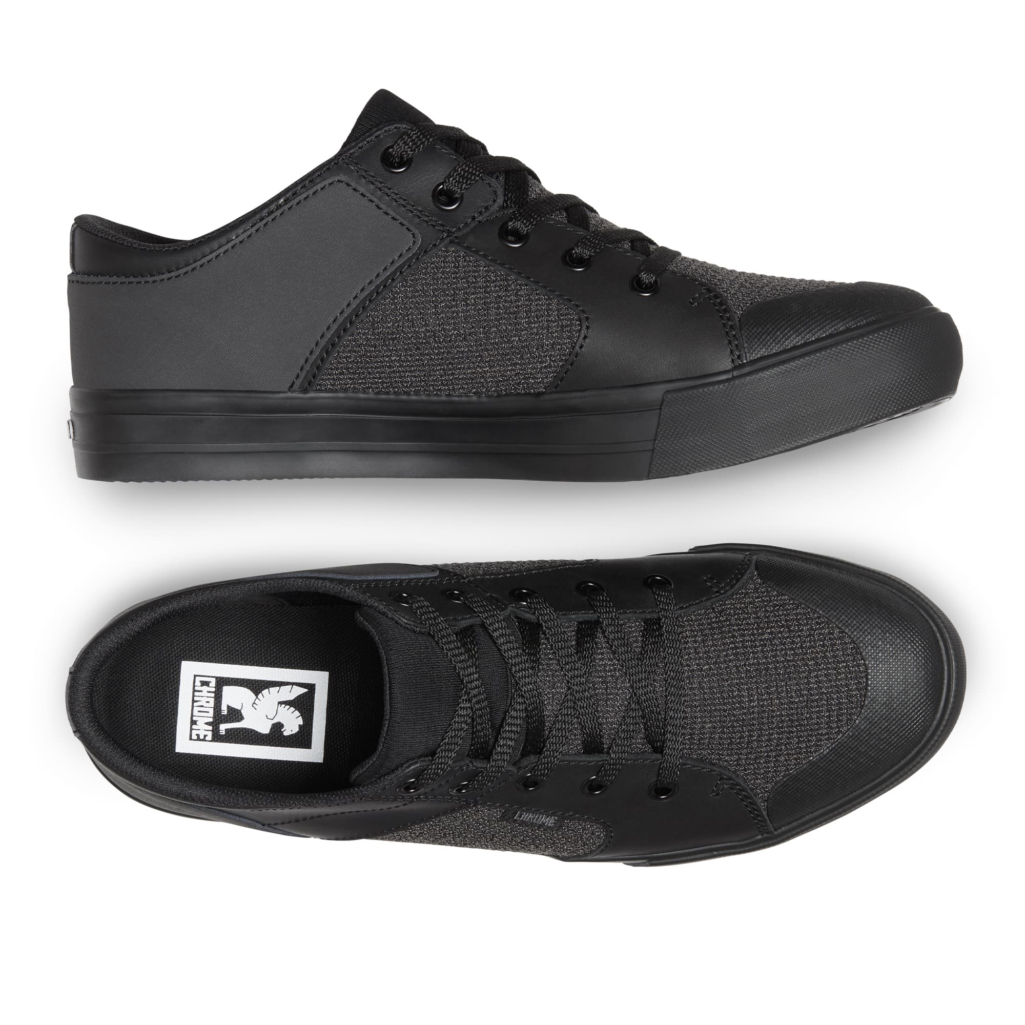 Southside SPD sneaker low profile in black with black inside view