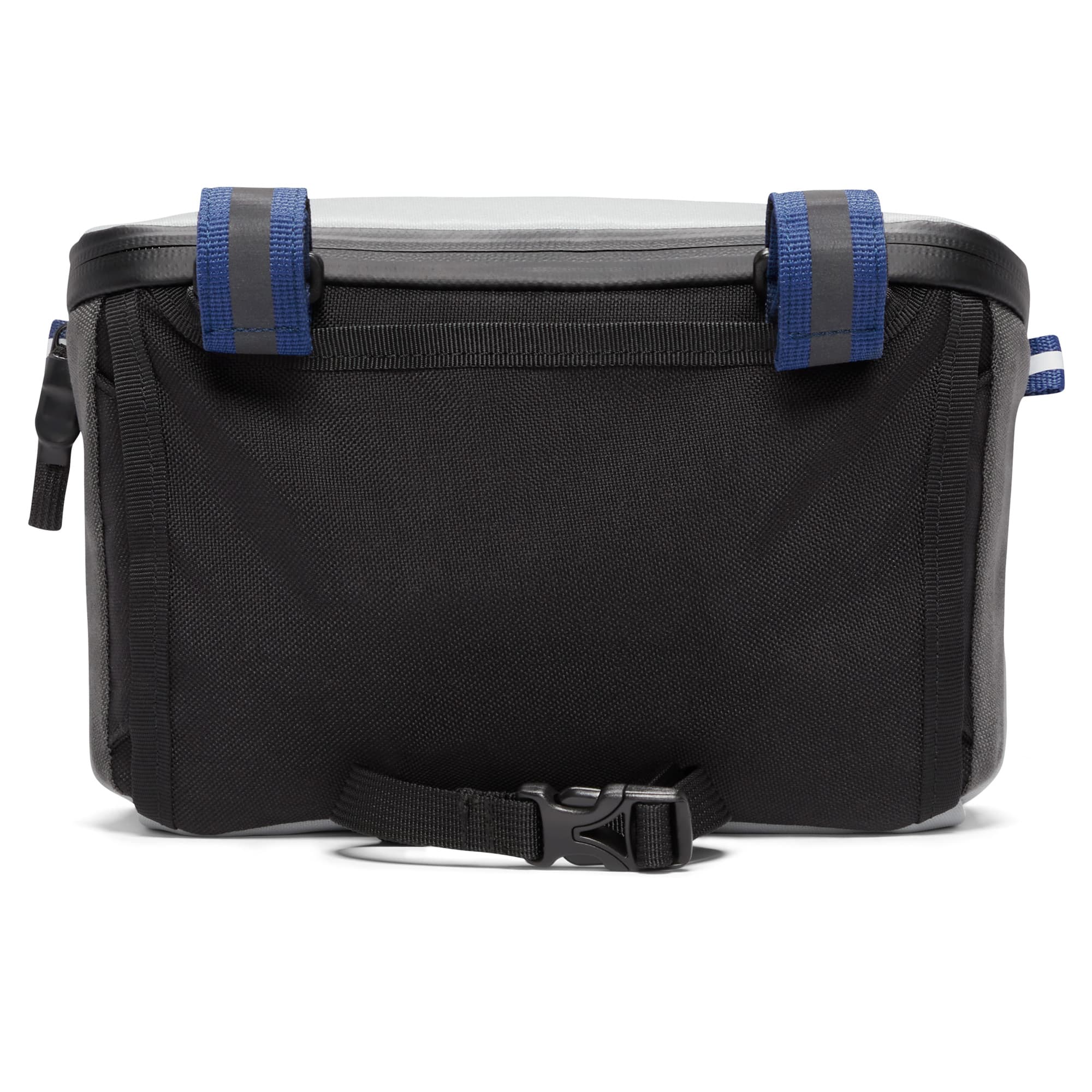 Helix Handlebar bag in reflective grey back view #color_fog