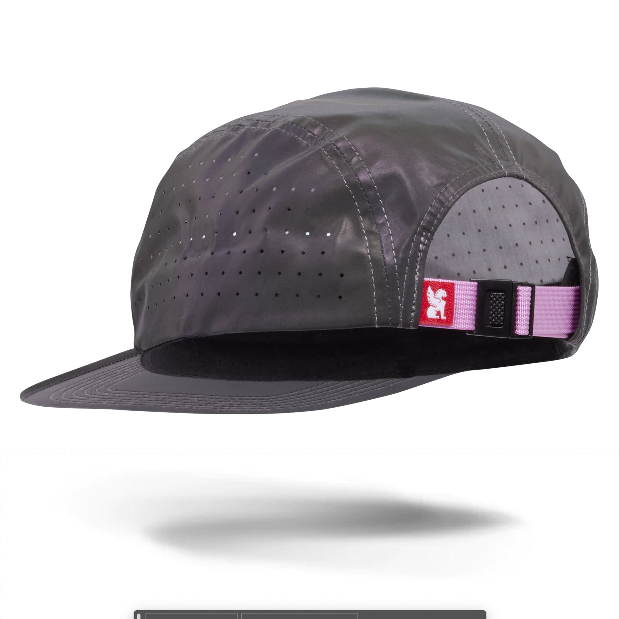 The back strap of the rainbow reflective cap #color_rainbow reflective