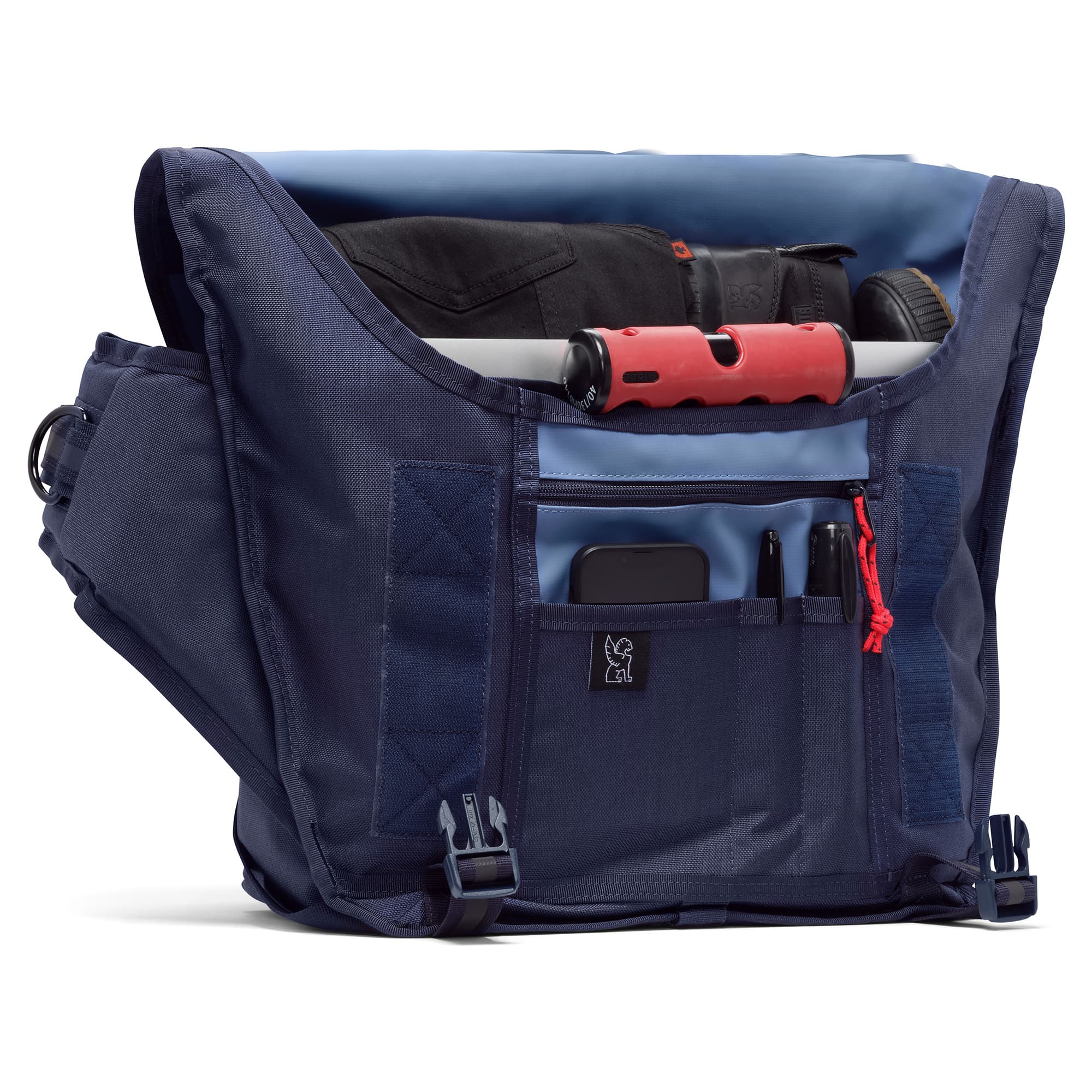 Mini Metro Messenger in blue inside build out #color_navy tritone