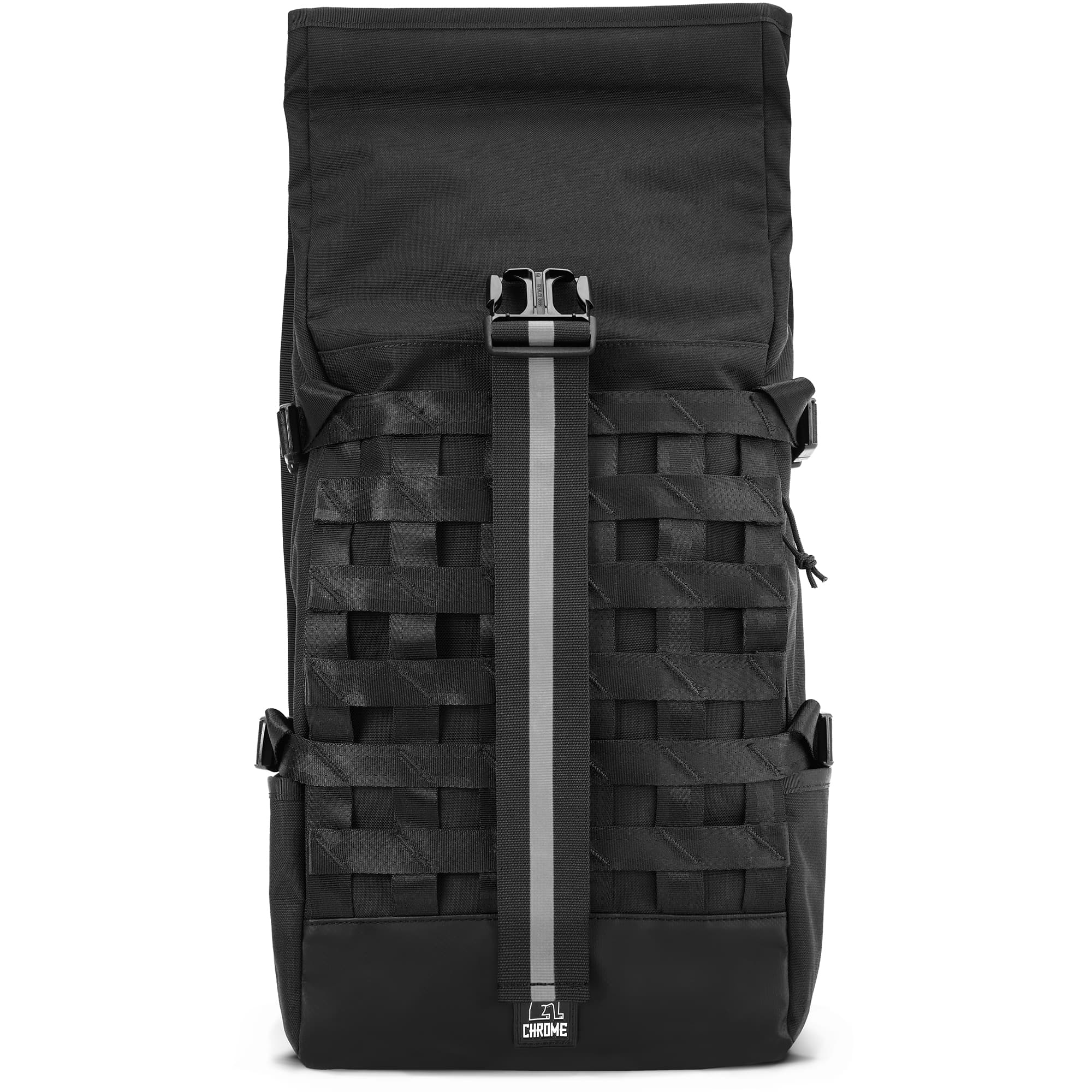 Black Barrage Cargo Backpack unrolled #color_all black
