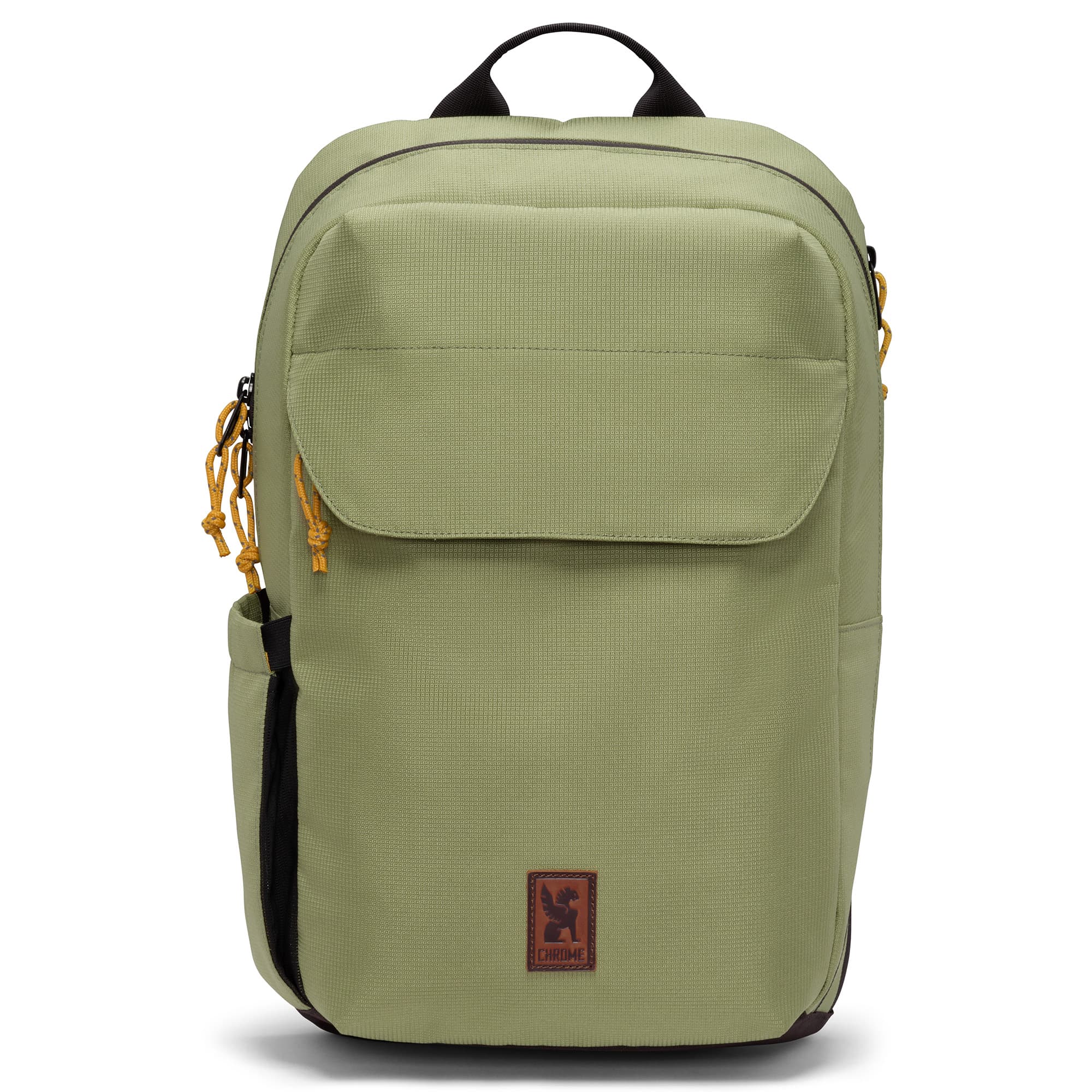 Ruckas 14L Backpack in green full on front view #color_oil green