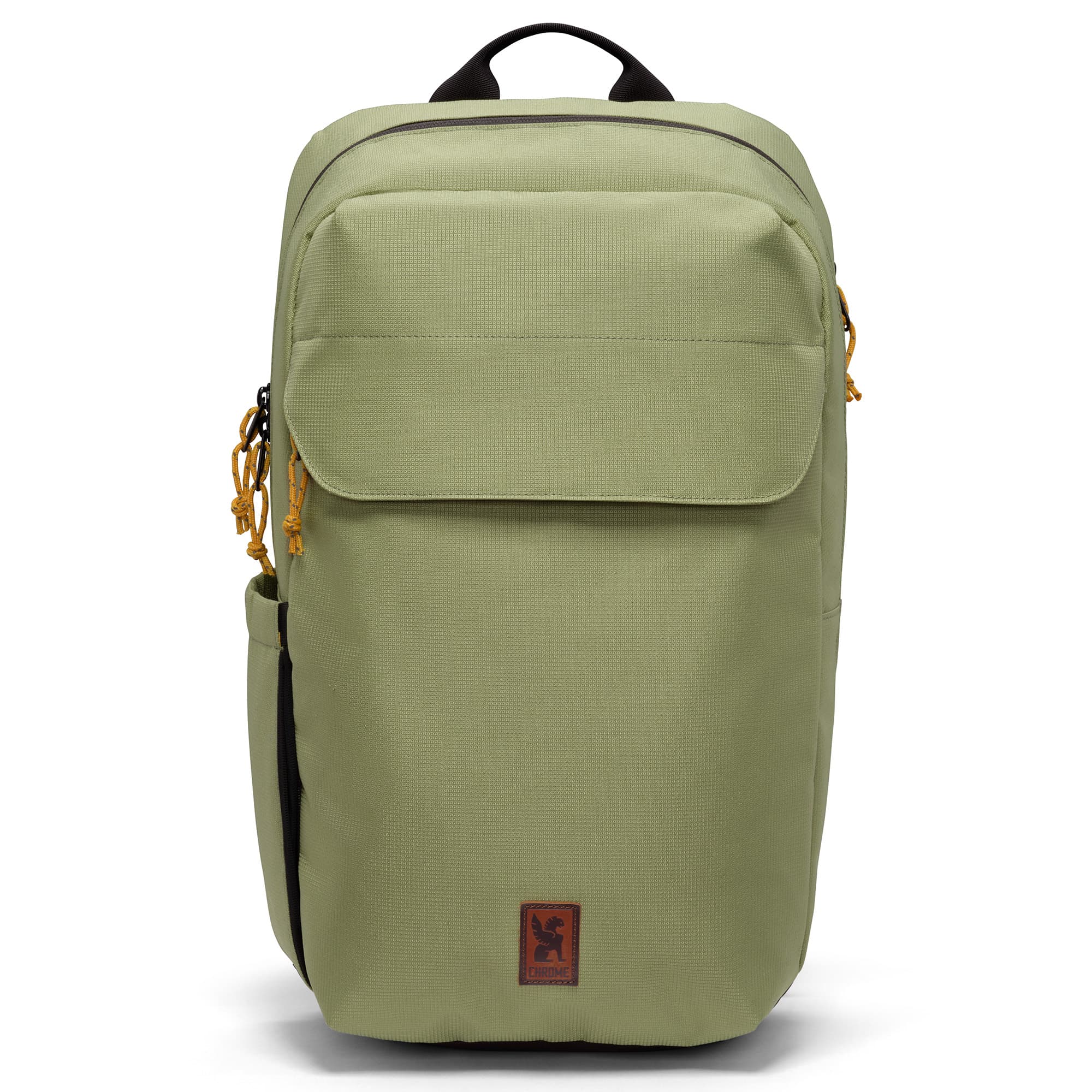 Ruckas 23L Backpack in green full on front view #color_oil green