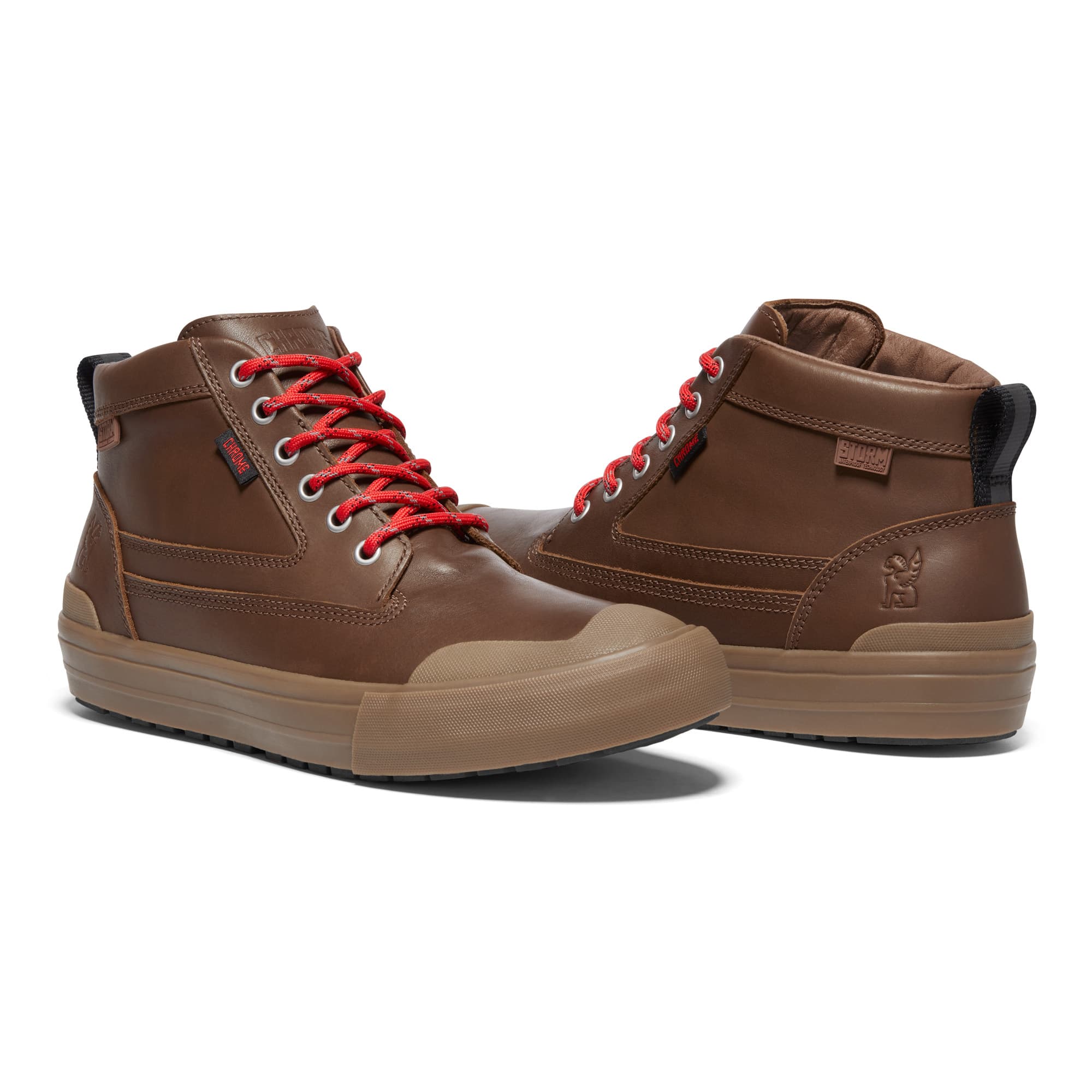 Waterproof leather boot in brown side view #color_brown