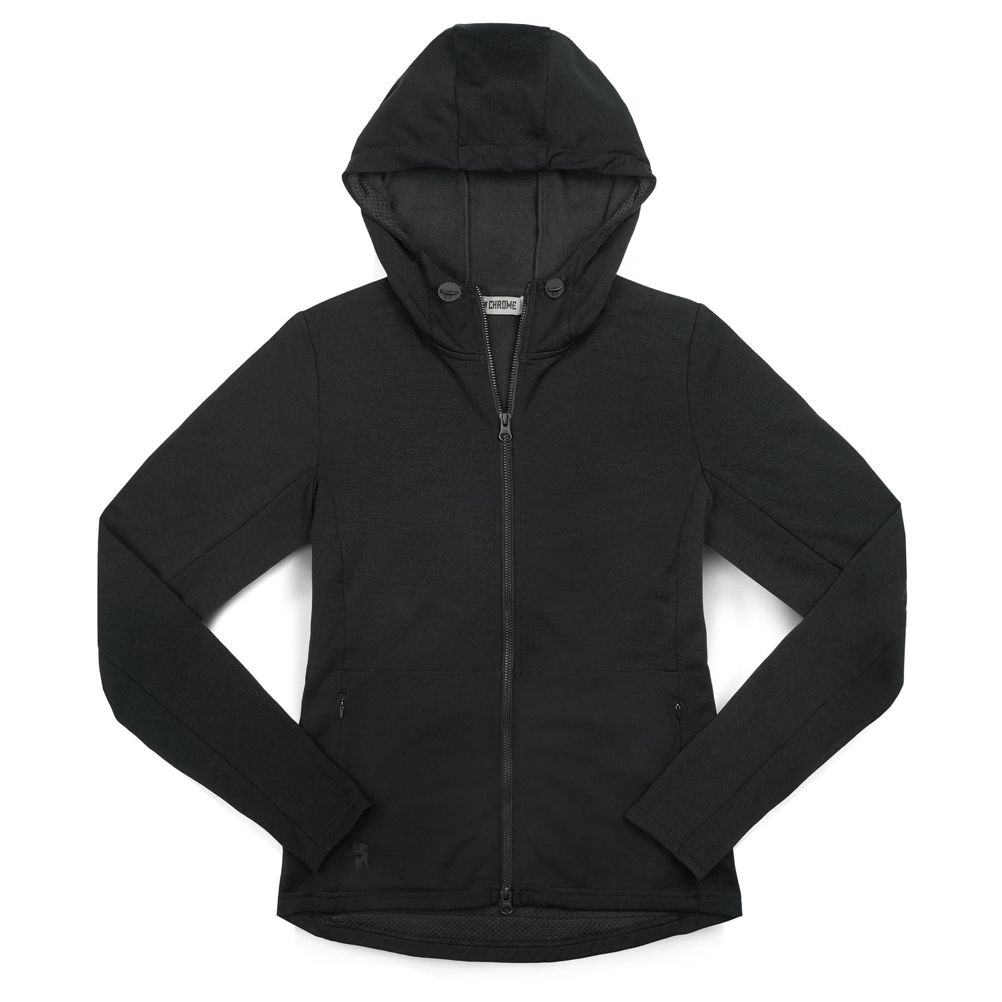 Women's Merino blend performance hoodie in black